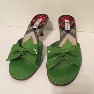 lime green and black heels